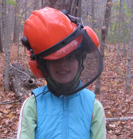 Christina with hard hat